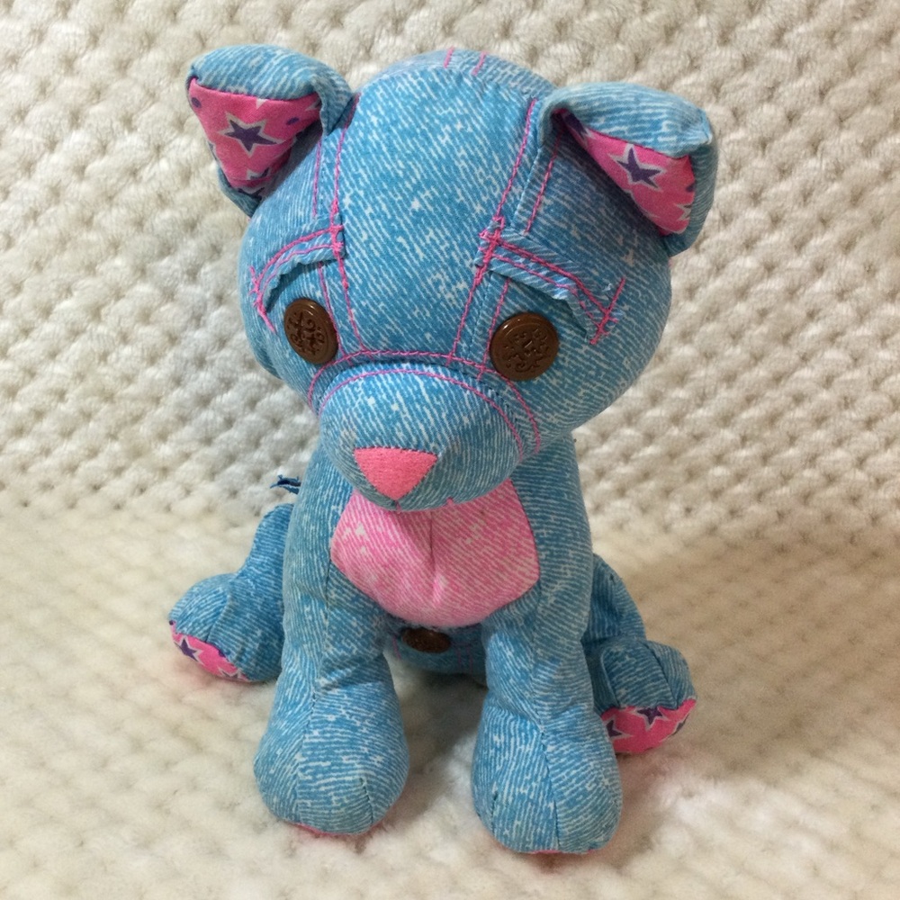 Tyco Vintage 1995 Doodle Bear Junior Plush Doodle Pets Cat Stuffed Animal Toy